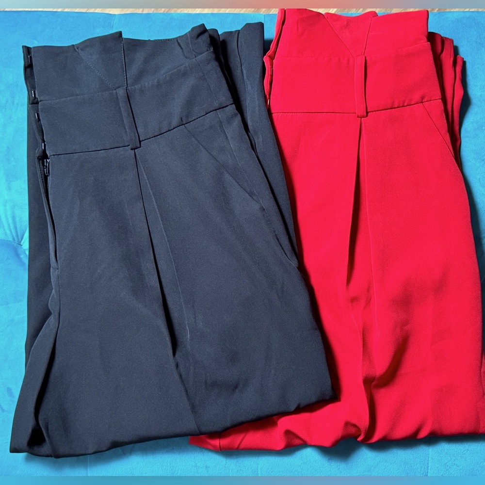 Pack of 2 New York & Company Women's Button-Waist Wide-Leg Pants AC9
